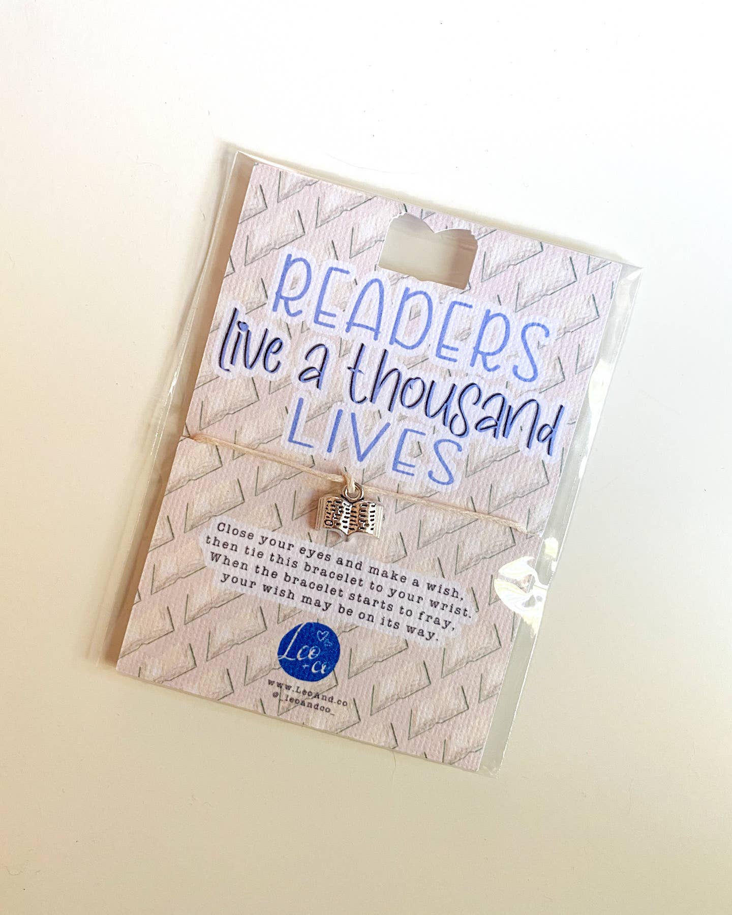 Readers Live a Thousand Lives Book Wish Bracelet