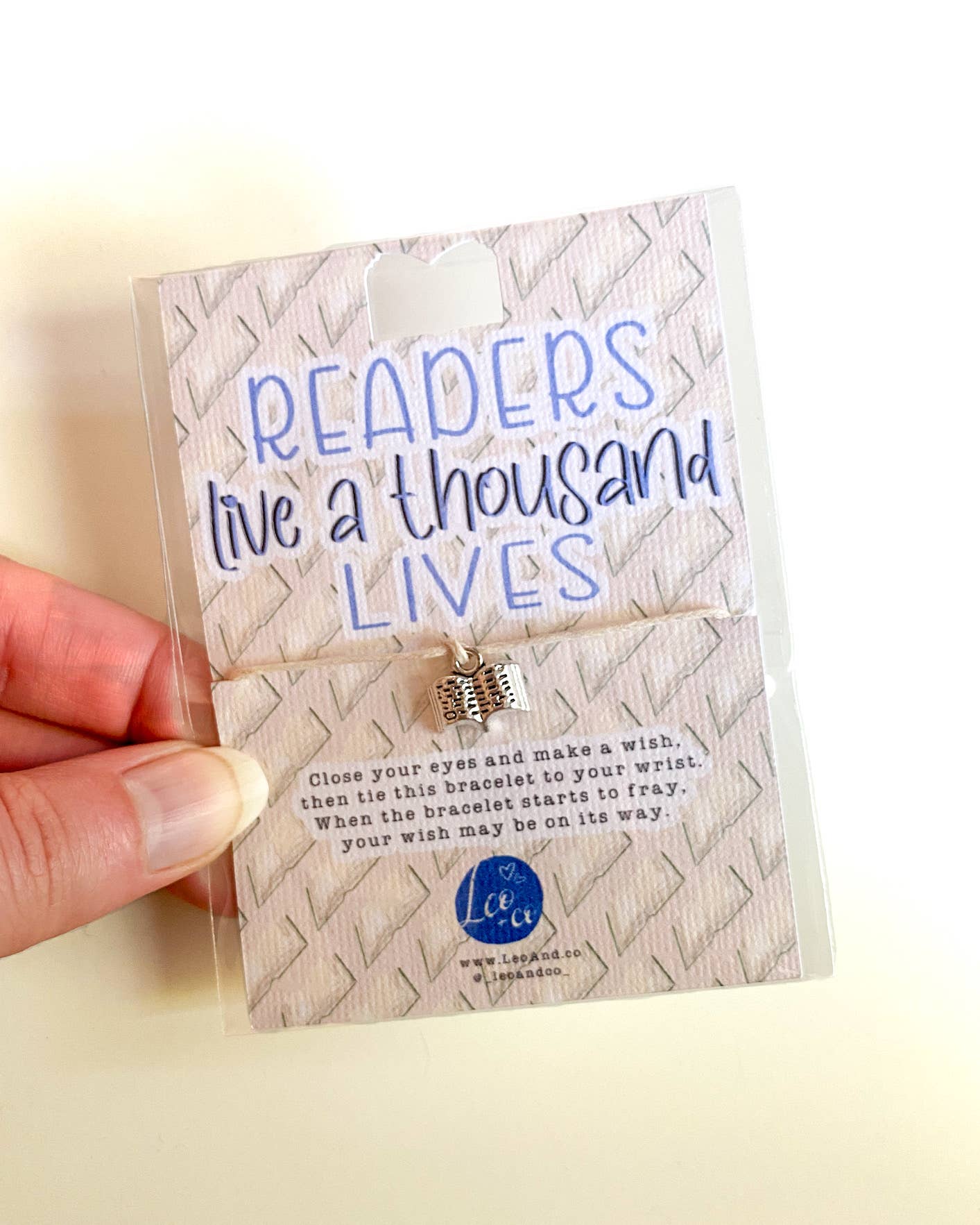 Readers Live a Thousand Lives Book Wish Bracelet